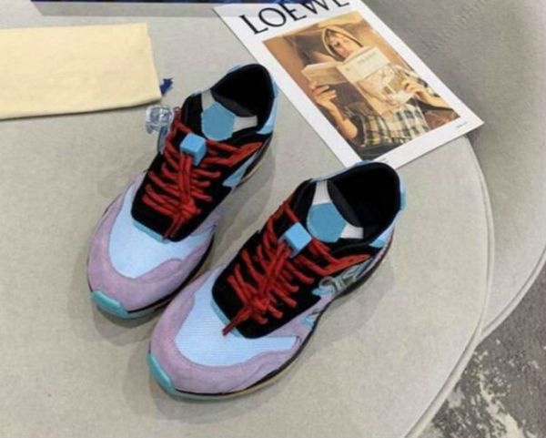 

2020 designer sneakers men and women flat sole luxury sneakers lightweight suede cowhide outdoor casual shoes size 35-45, Black