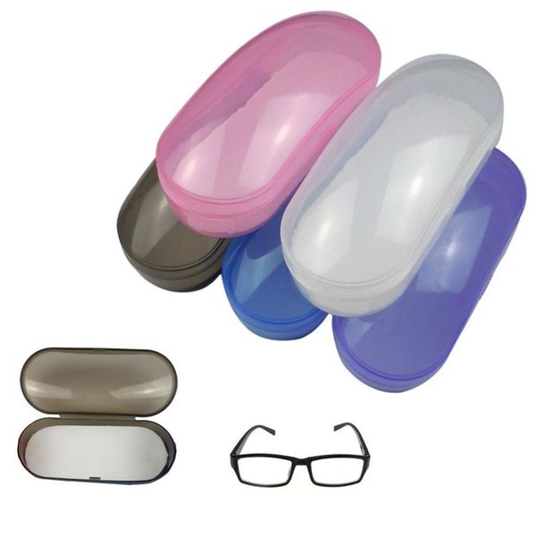 

portable clear transparent shell eye glasses sunglasses hard case box protector