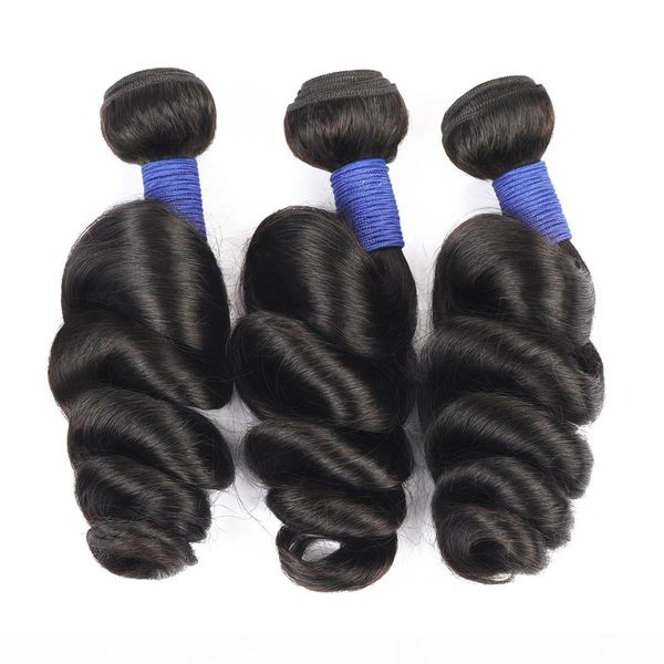 

new 10a brazilian water wave human hair bundles 3 4 bundles kinky curly indian remy human hair extensions loose deep body wave straight, Black