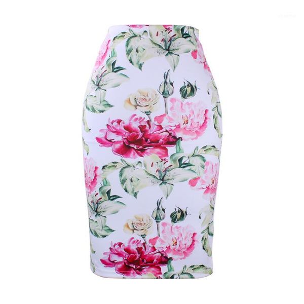 

fashion 3d flower print girls pencil skirts western women midi saias female faldas slim booms m- low price sale1, Black
