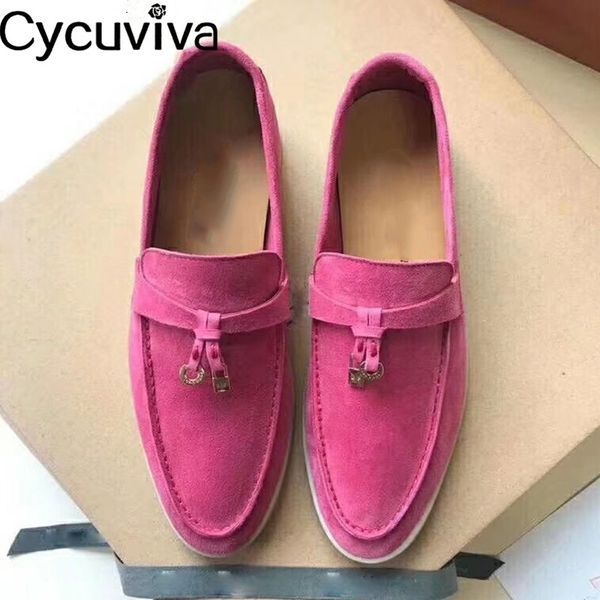 

горячие продажа kidsuede женщины плоские туфли повешенный металл мокасины женская обувь женщина слип-на прогулочной прогулка обувь для женщи, Black