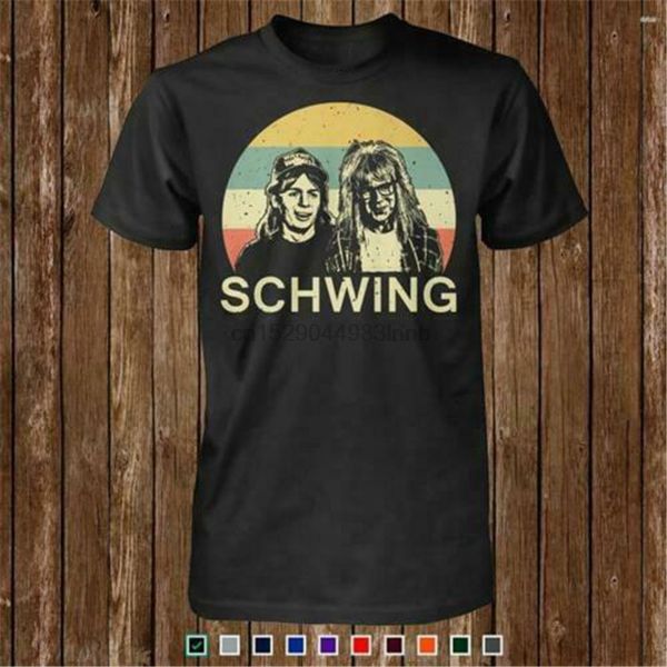 

wayne's world schwing vintage retro funny meme men t-shirt black cotton s-3xl adults casual tee shirt sport hooded sweatshirt hoodie