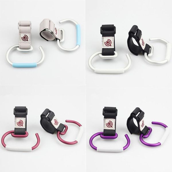 

stroller parts & accessories 1 piece baby hooks kids pushchair pram hanger carabiner shopping bag clip rotatable hook with strap and hook1