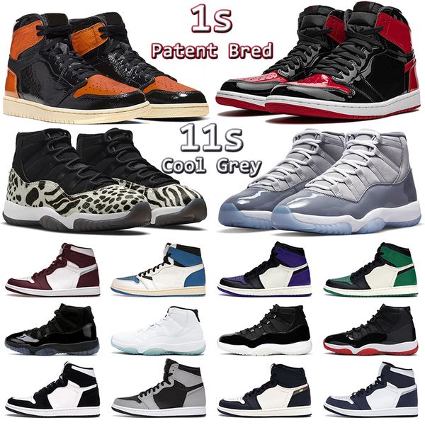 

men jumpman basketball shoes 1s patent bred bordeaux game royal twist shadow 2.0 11s cool grey cap and gown concord mens women trainers outd