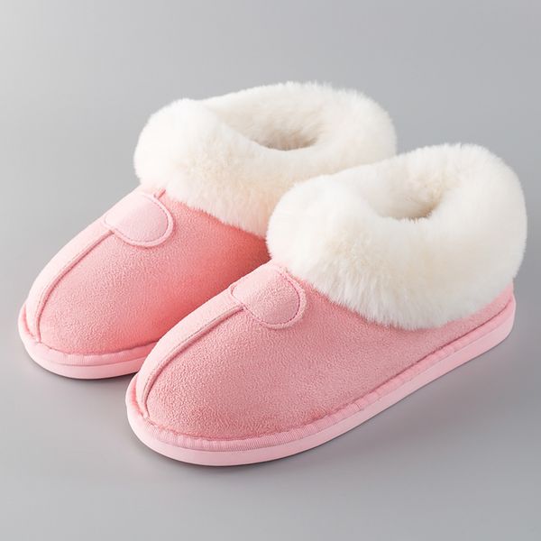 

women slippers winter fur slippers for women home shoes flock non slip rubber house shoes furry slipper indoor size 41 46 x1020, Black