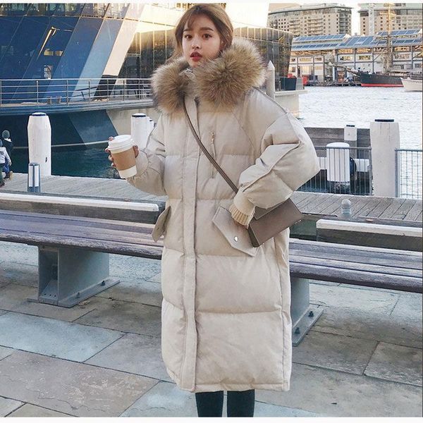 

2020 new down jacket women's long ins style cotton padded clothes loose cotton padded jacket and bread loose korean version1, Black