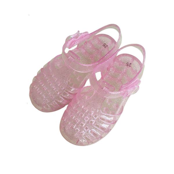 

antiskid summer children's new sandals korean pvc girls' princs beach sho, Black;red