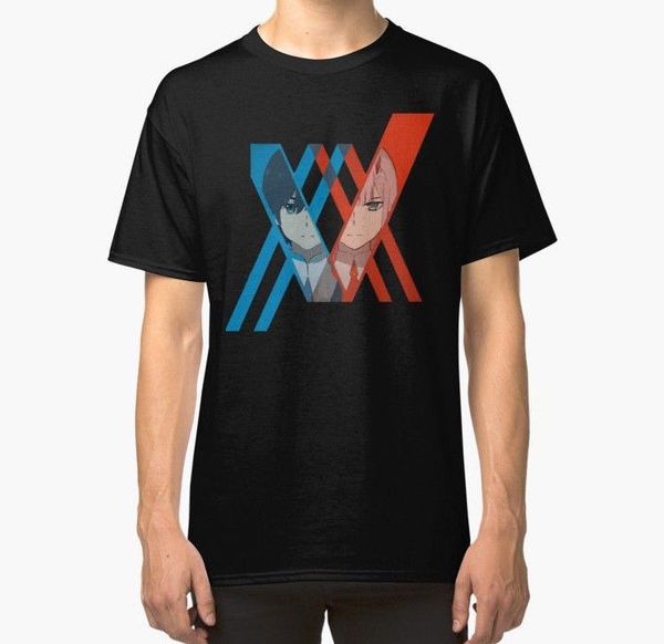 

sport 2019 fashion stranger things men t shirt men short sleeve darling in the franxx men's t shirt black t shirts
