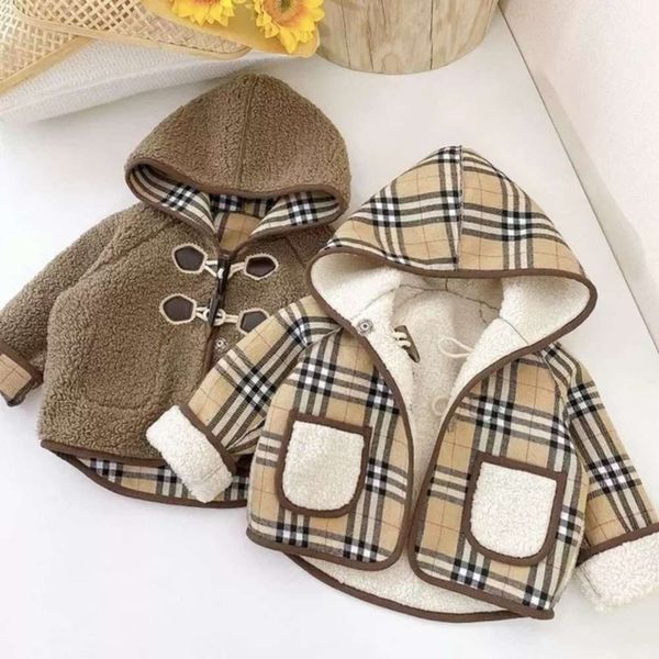 

coat new plush and thickened girls' in winter 2020, Black