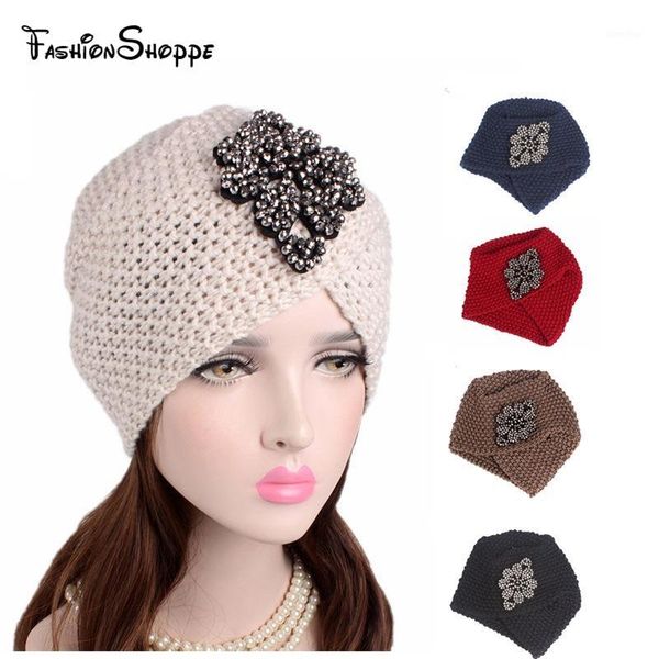

caps hat female turban beanie warmer hat female warm wool women's winter applique solid muslim warmer beanies bonnet #ys2951, Red