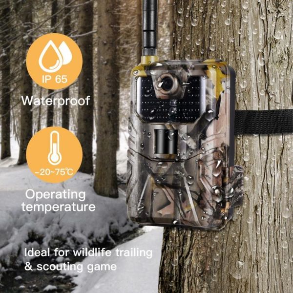 Câmeras de caça às câmeras de caça Câmera de vida selvagem 20mp 1080p Po armadilhas de monitoramento à prova d'água Sensor de calor infravermelho VisionCamCorders