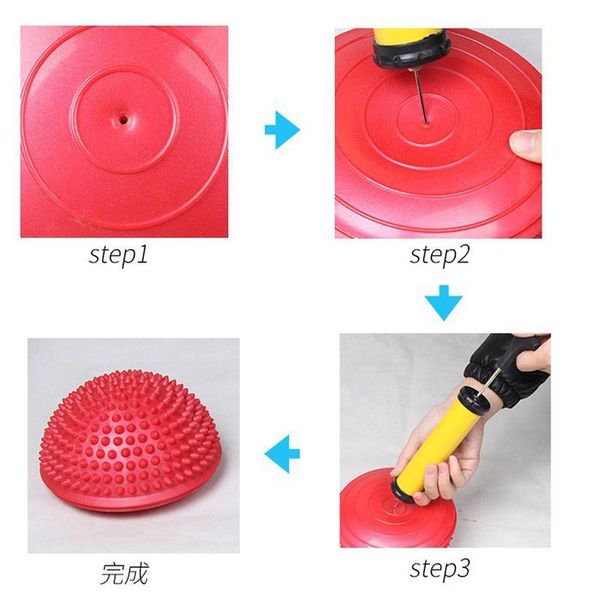 

itstyle пвх надувной йоги балансировка массаж мяч полукруг тактильные упражнения тренер стабилизатор пилатес фитнес bosu мяч sqcgpa