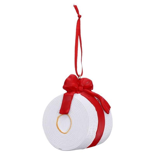 

christmas resin ornaments toilet paper christmas pendant party decoration (white