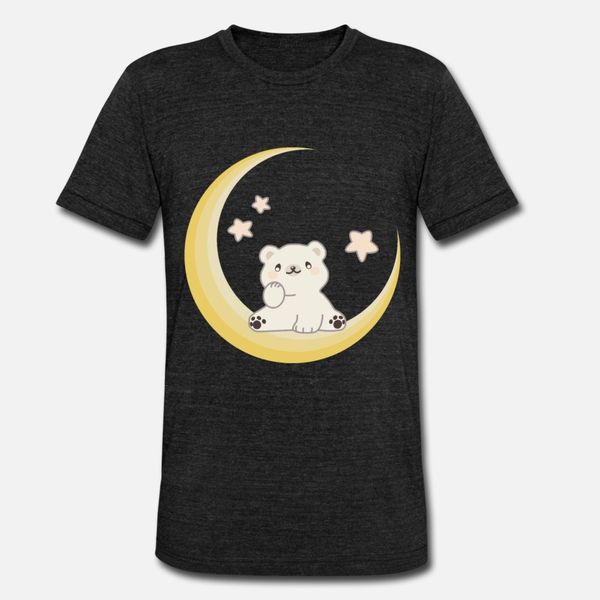 

polar bear moon stars good night for baby bears t shirt print o-neck tracksuit hoodie sweatshirt