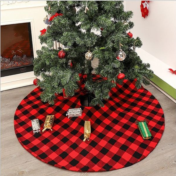 

7iewf tree decorations decorative christmas tree skirt decorations christmas and black plaid red 2019 skirt jpxov