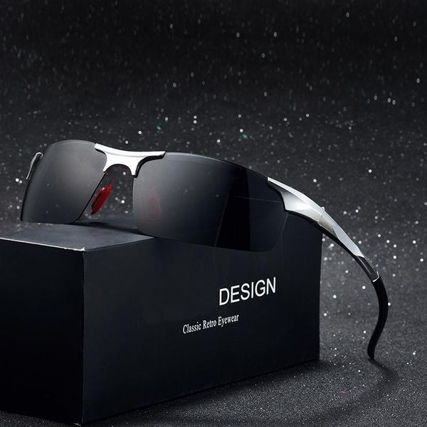 

polarized men's sunglasses car driving sunglasses men sports for fishing golf de sol, White;black