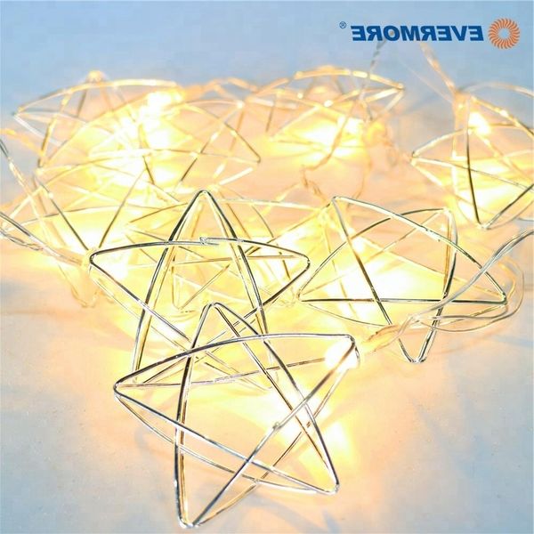

for evermore iron silver lights satr string christmas decoration