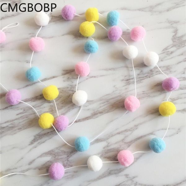 

30pcs kids room decoration wool felt balls christmas ins girl for diy accessories wall hanging garland nursery party supplies 2m1
