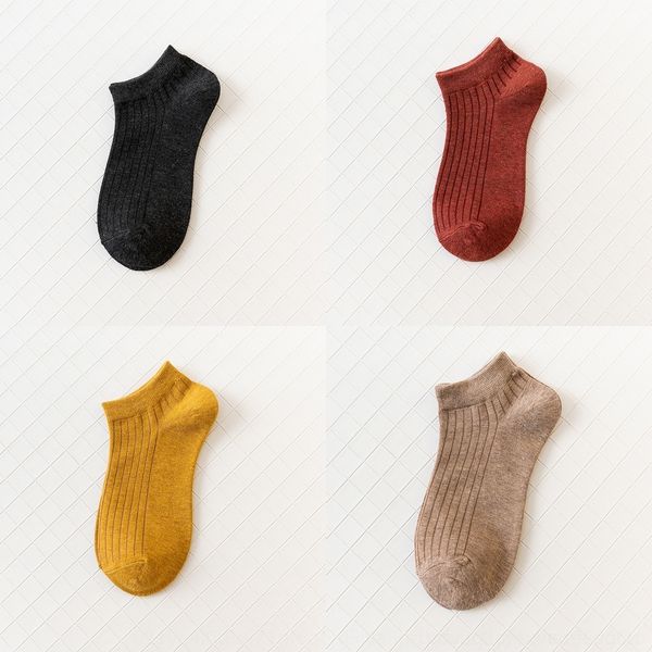 

xgubq mouth and summer new children cotton women's solid boat invisible color boat casual socks light spring invisible socks rfcql chil, Black