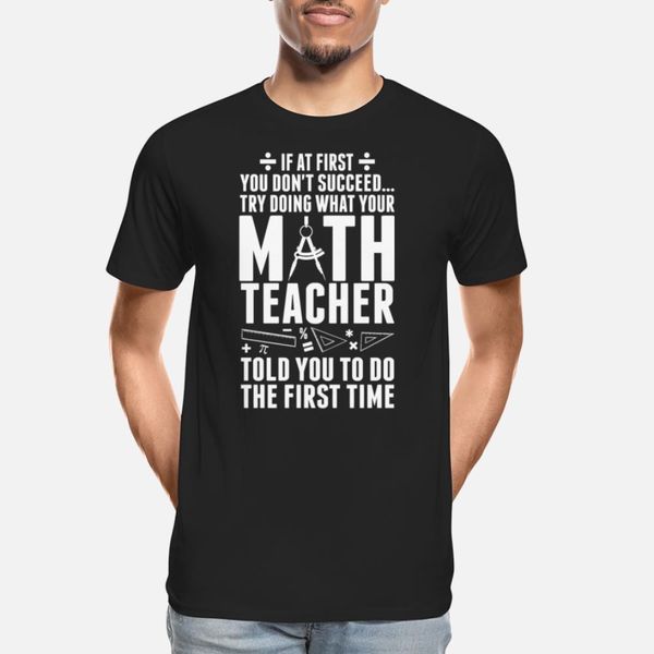 

math teacher - if at first you don't success try designers graphic t shirt funky print white tracksuit hoodie sweatshirt