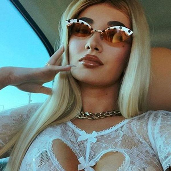 

gafas cat designer women shades sunglasses eye vintage metal 2020 glasses women retro brand for reflective uv400 dpsha, White;black