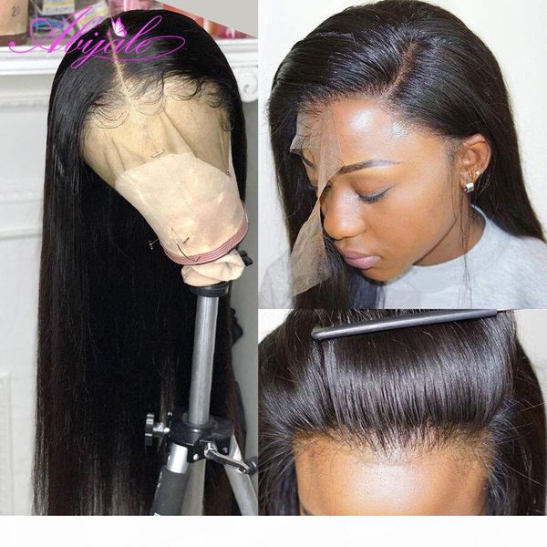 

straight lace front human hair wigs abijale 13x4 lace front wig preplucked 4x4 closure wig remy full frontal, Black;brown