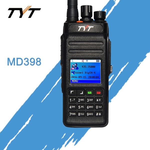 

walkie talkie applicable tyt md398 dmr digital waterproof ip67 two way radio high power 10w ham transceiver