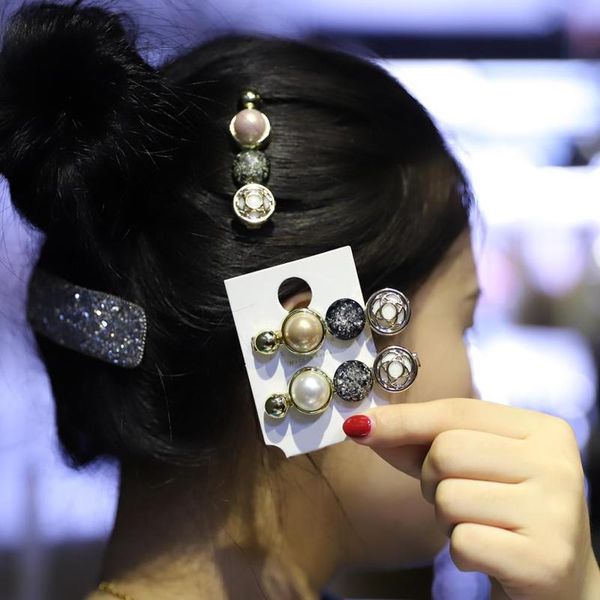 

1pc vintage hairpins girls hair accessories crystal barrettes ladies hair clips fashion hairgrips wom qylrxr, Black;brown