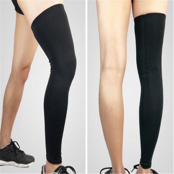 

elbow & knee pads 1pcs sports pad anti-slip warm compression leg sleeve protector for basketball football, Black;gray