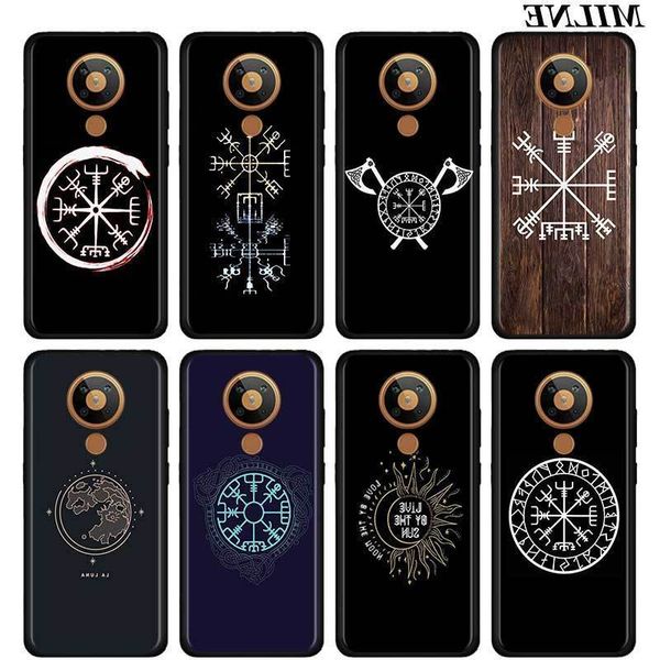 

viking vegvisir odin nordic silicone case cover for nokia 2.2 2.3 3.2 4.2 6.2 7.2 1.3 5.3 8.3 5g soft black tpu phone shell bags