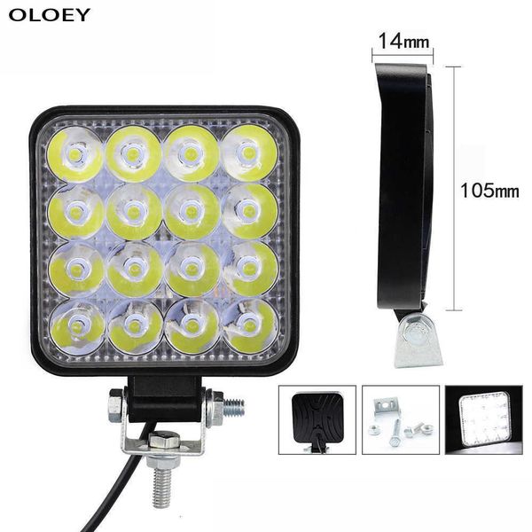 New LED Work Light Spotlight 12V LED Light 4 * 48W Bar para Caminhão Offroad Caminhão 48W Engenharia de veículos de veículos