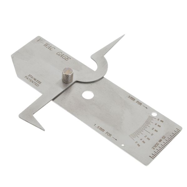 

stainless steel v-wac gage welding gauge weld seam inspection test ruler, clear scale