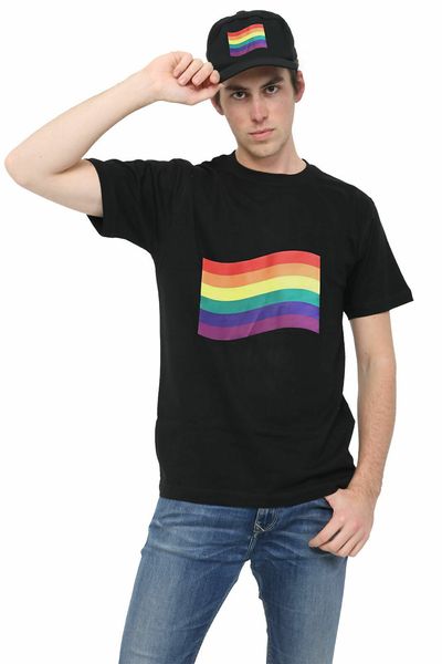 

new adults printed flag gay pride t-shirt t-shirt lesbian lgbt festival loose size ajax tee shirt sport hooded sweatshirt hoodie