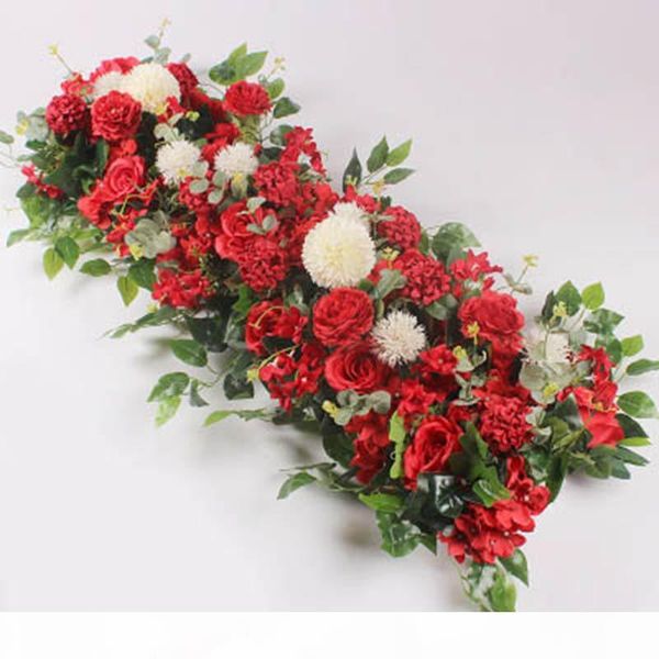 

1m diy заказ искусственный цветок венчания стеновые backdrop композиция поставки шелковый роуз пион поддельные цветы роу украшение для arch