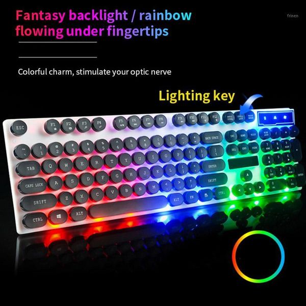 

keyboard mouse combos gaming and wired set colorful cool backlight waterproof for pc lapcomputer gamer1