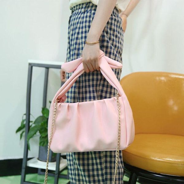 

fashion women's bag cloud fashion chain shoulder bag red pink 2020 new style net handbags & crossbody bags cow leather totes