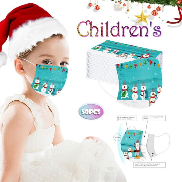 

disposable newmouth mask kids with design 50pc face maskfashion christmas masque de protection halloween mascarillas desechables