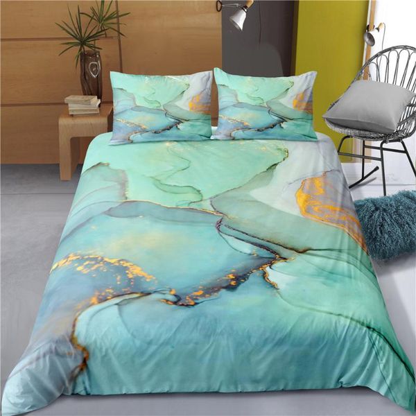 

bedding sets colorful blooming 3d printing 3pcs duvet cover marble quilt  king size comfortable home textiles