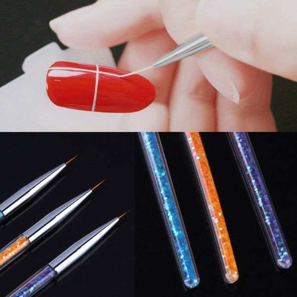 

3шт набор nail art pen линии живопись кисть uv gel лак для ногтей советы цветок 3d дизайн маникюр педикюр рисования diy tool kit wmtwuz xhqh, Yellow