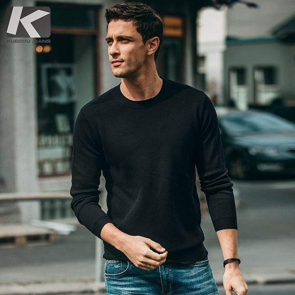 

autumn men sweater cotton green gray black color pullovers for man fashion slim fit clothes male wear knitted 11867 201123, White;black