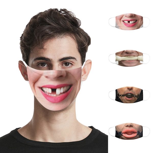 

outdoor face printed funny mouth breathable cycling mask mascararilla with design germ protection#yl5