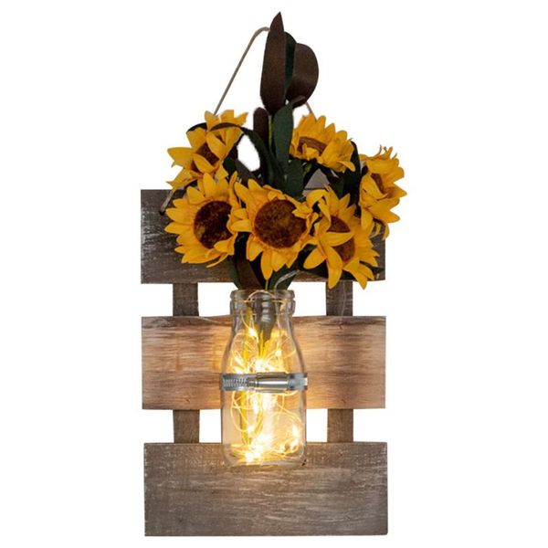

romantic chain decorative plant mason jar light glass bottle wall hanging battery powered garden bedroom indoor ornaments patio