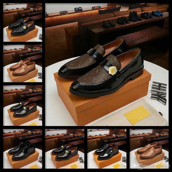 

mi oxford shoes fashion brogue men leather formal luxury designer dress shoes man comfortable office party footwear 33, Black