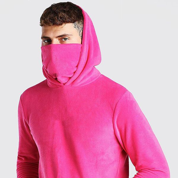 

2021 new new mask cotton fashion oversize solid sport long winter hoodie sleeve for male use 2370, Black