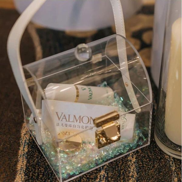 

gift wrap ins square clear acrylic boxes wedding favor box transparent party candy bags chocolate jewelry/candy/packaging bag