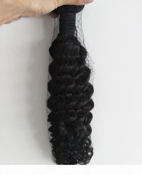 

grade 7a--length 10''--30'' brazilian virgin remy human hair deep wave unprocessed hair weaving 100g pcs & 3pcs lot natu, Black