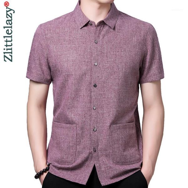 

2020 short sleeve men social shirt summer streetwear casual solid pockt shirts dress mens slim regular fit clothes fashions 70711, White;black