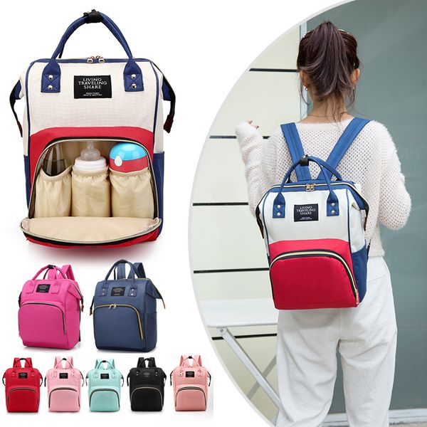 Grande capacidade múmia bolsa de maternidade sacos de fraldas de viagem mochila de viagem sacos de enfermagem para bebê cuidado feminino moda saco