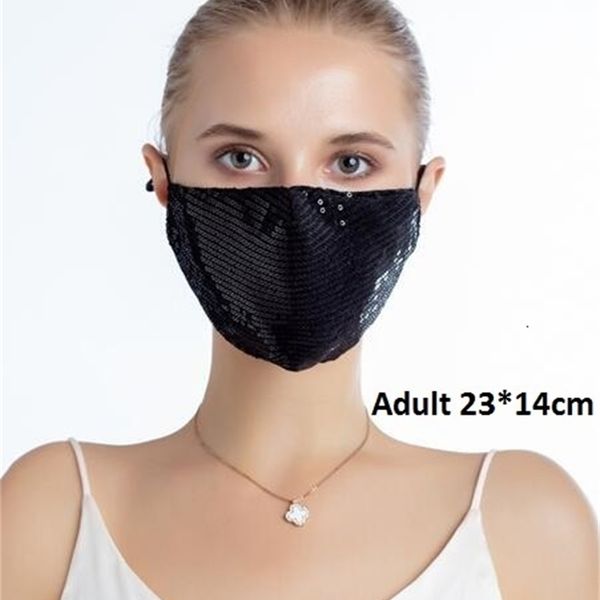 

dust-proof bling face sequins anti-fog bling washable masks reuse face masks elastic earloop fa 7w32