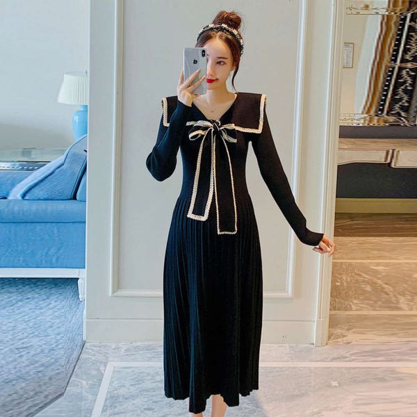 

and sle women's long hepburn drs pregnant knitting temperament winter celebri bottom autumn sweater, White